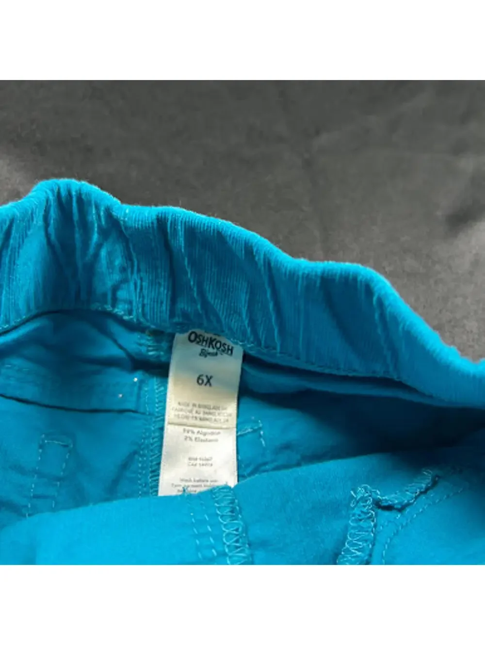 OshKosh B’gosh Girls Teal Velvet Jeggings‎ Size 6Y Stretch Pants
